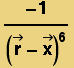 -1/(Overscript[r, &rarr;] - Overscript[x, &rarr;])^6