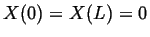 $ X(0) = X(L) = 0$